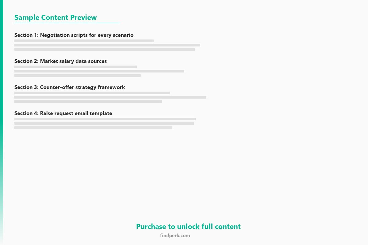 Salary Negotiation Playbook - Scripts, Data & Strategy for Getting Paid More - Content Preview