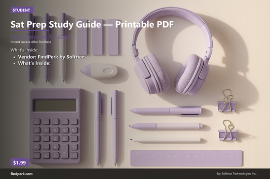 Sat Prep Study Guide — Printable PDF