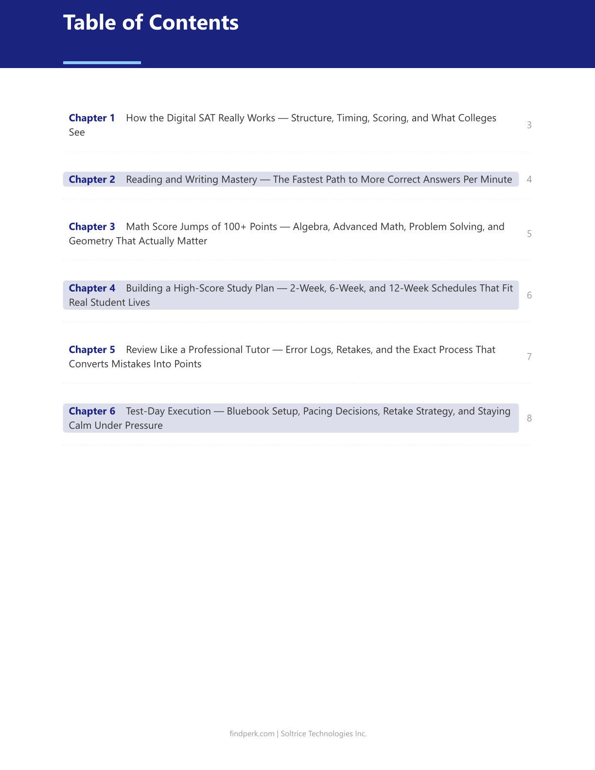 Sat Prep Study Guide — Printable PDF