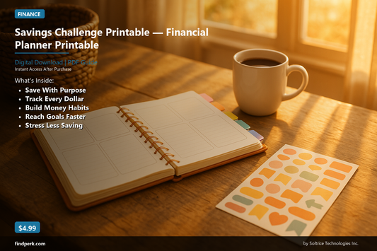 Savings Challenge Printable — Financial Planner Printable