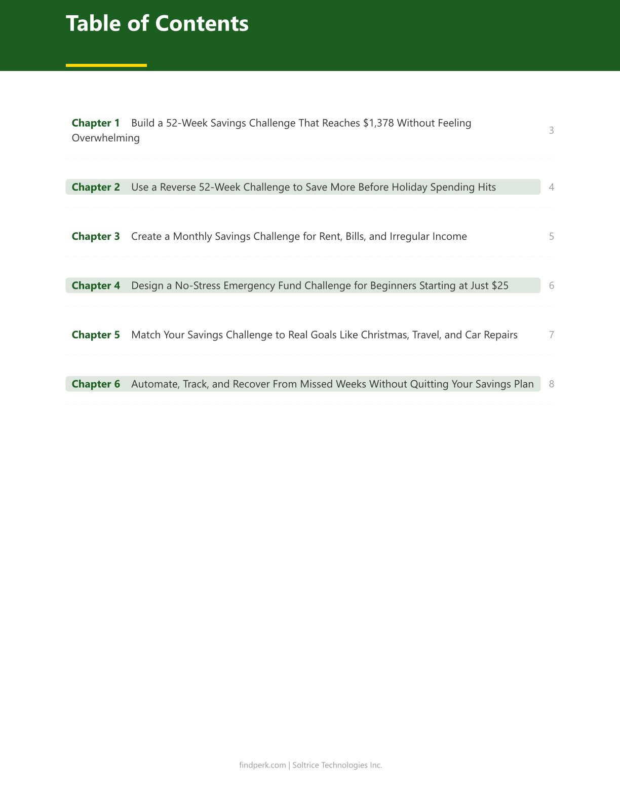 Savings Challenge Printable — Financial Planner Printable