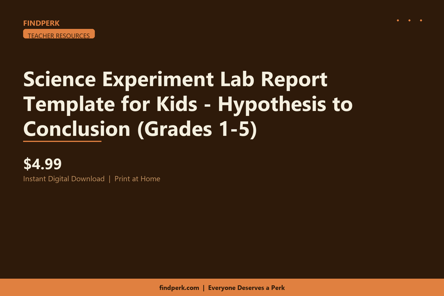Science Experiment Lab Report Template for Kids - Hypothesis to Conclusion (Grades 1-5)