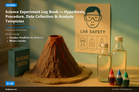 Science Experiment Log Book — Hypothesis, Procedure, Data Collection & Analysis Templates