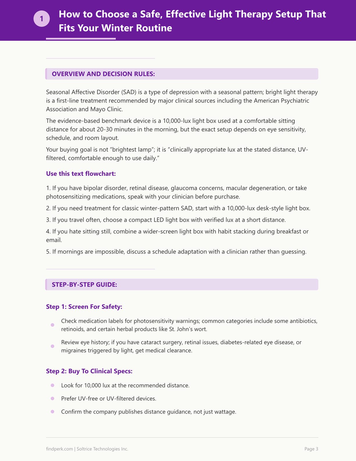 Seasonal Affective Disorder (SAD) Toolkit — Light Therapy Guide, Mood Tracking & Coping Plan