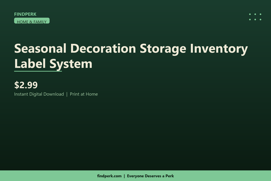 Seasonal Decoration Storage Inventory Label System