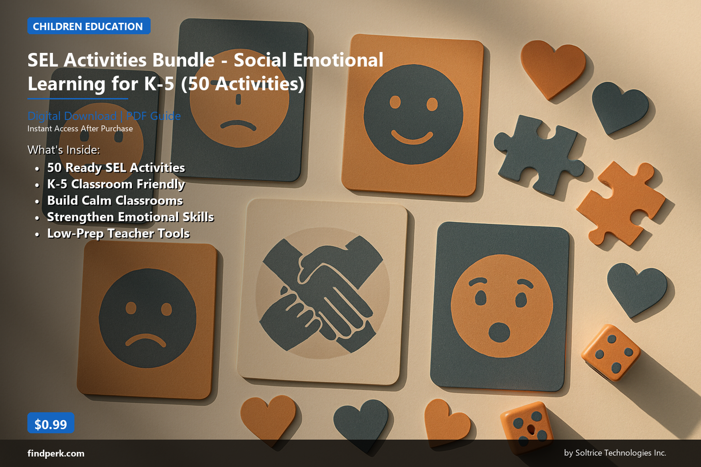 SEL Activities Bundle - Social Emotional Learning for K-5 (50 Activities)