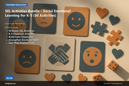 SEL Activities Bundle - Social Emotional Learning for K-5 (50 Activities)