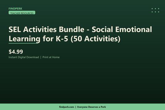SEL Activities Bundle - Social Emotional Learning for K-5 (50 Activities)