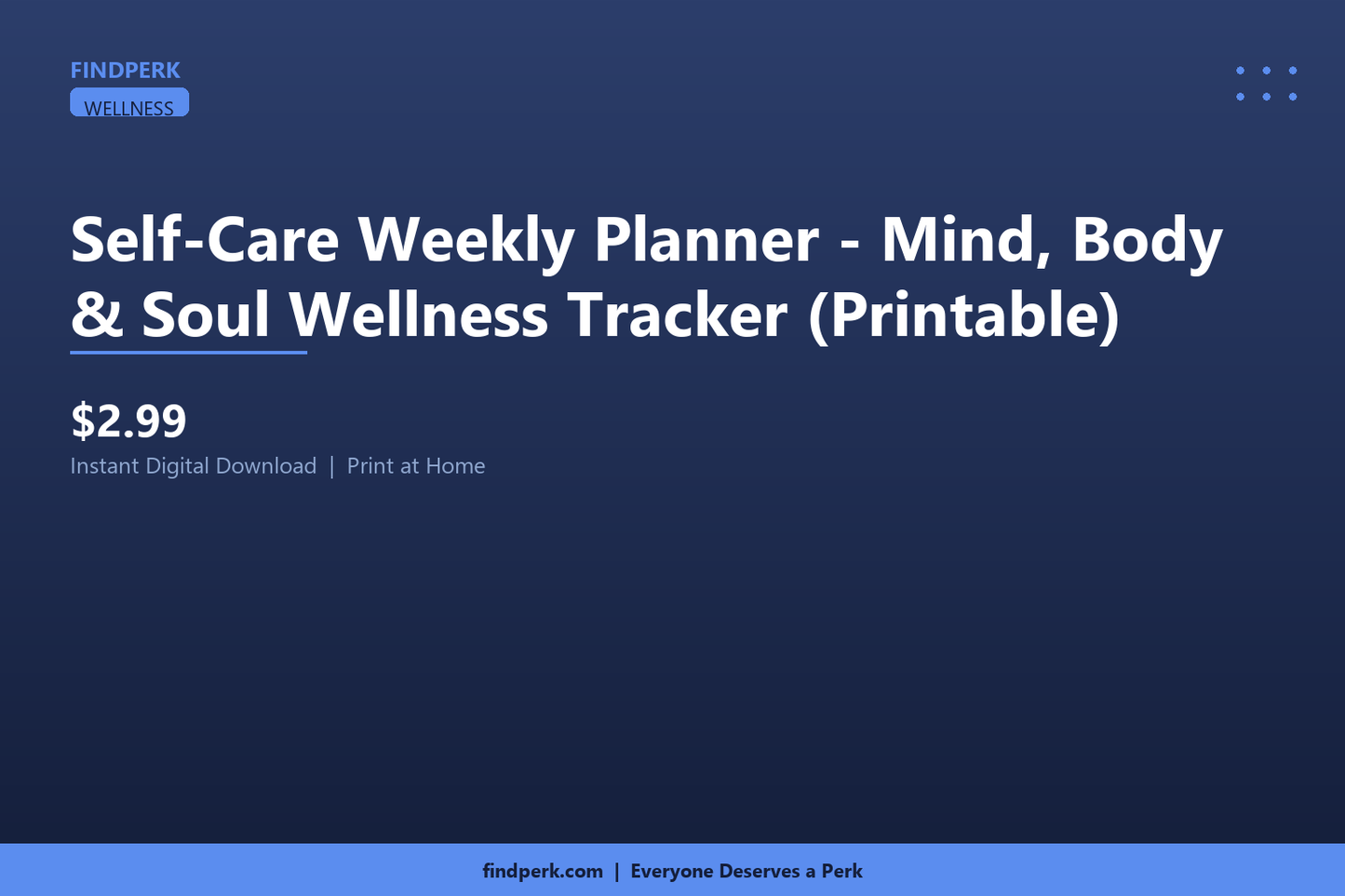 Self-Care Weekly Planner - Mind, Body & Soul Wellness Tracker (Printable)