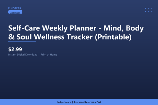 Self-Care Weekly Planner - Mind, Body & Soul Wellness Tracker (Printable)
