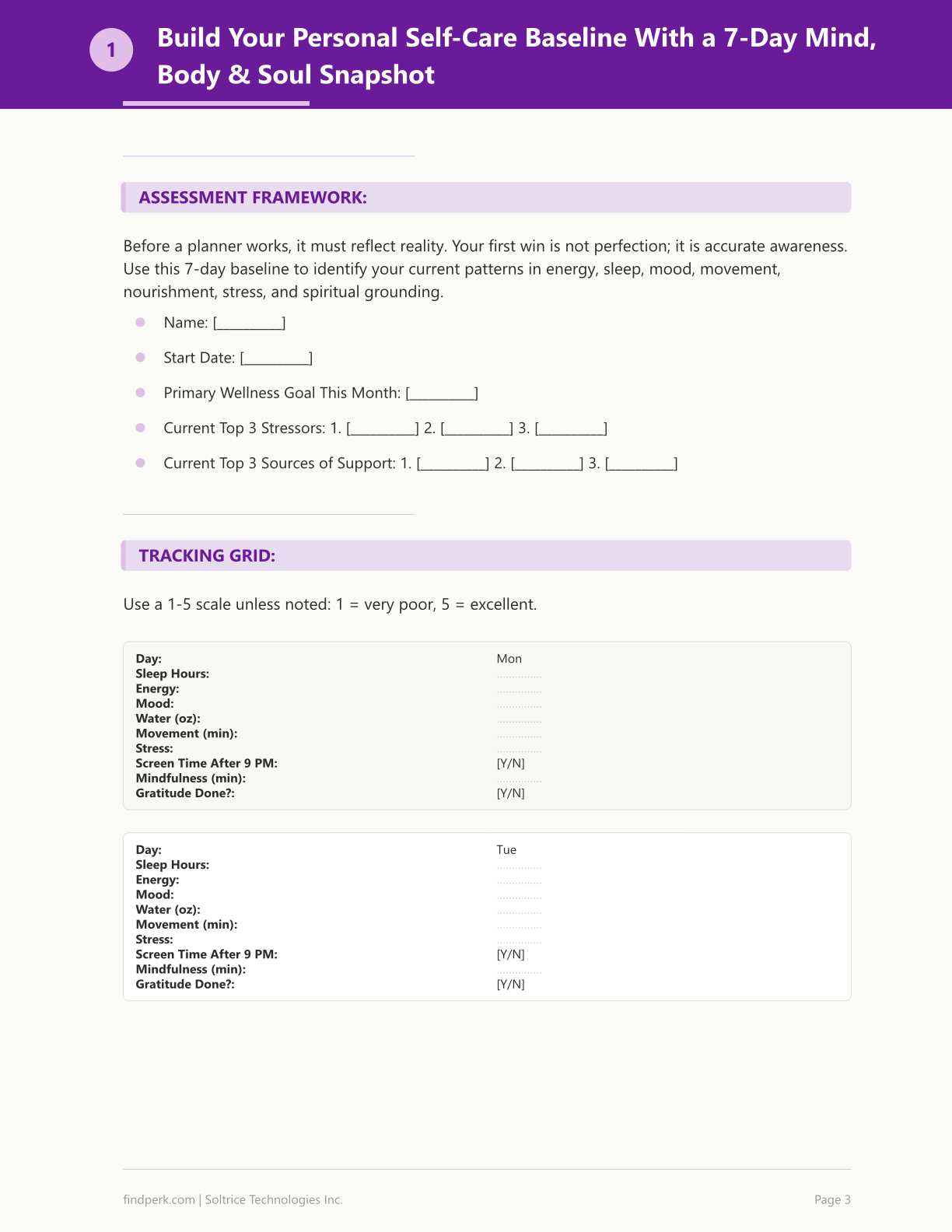 Self-Care Weekly Planner - Mind, Body & Soul Wellness Tracker (Printable) — Print & Use Today