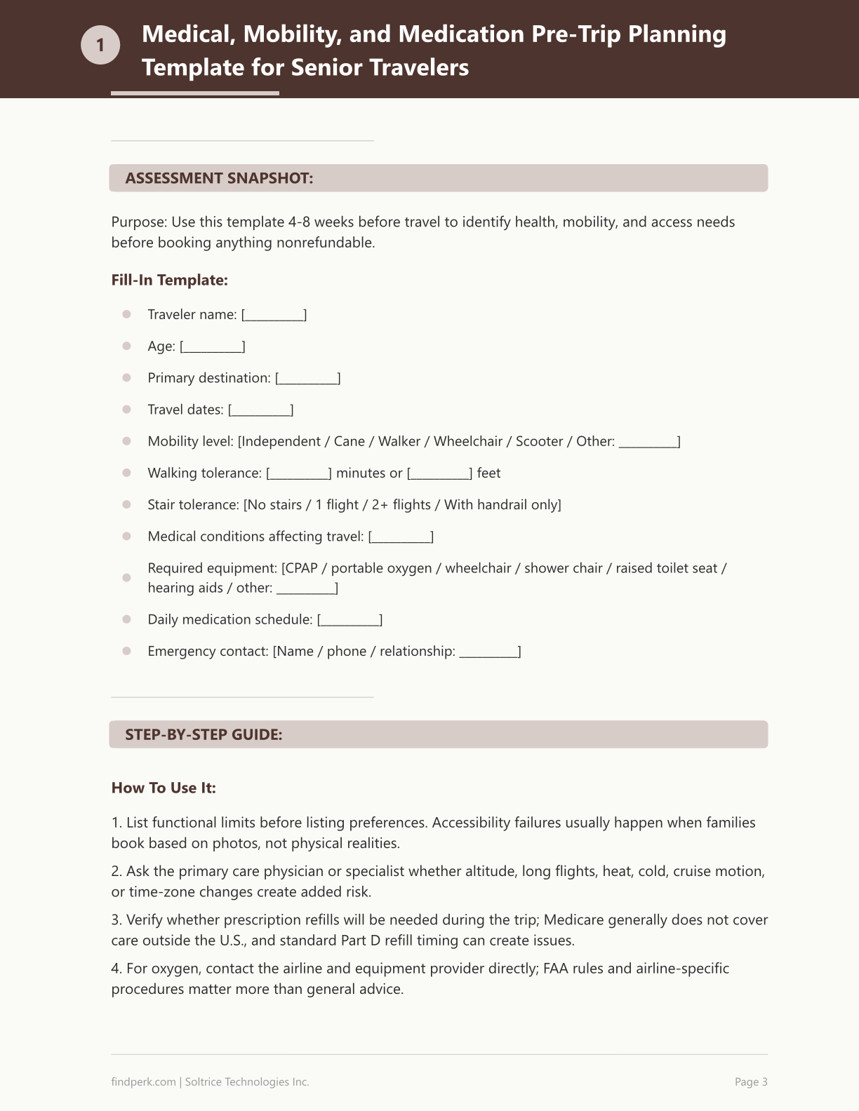 Senior Travel Planning Checklist Accessibility Guide
