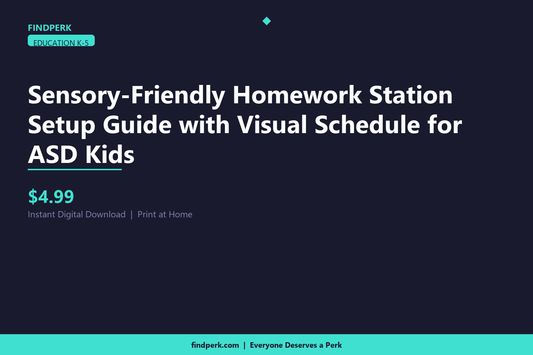 Sensory-Friendly Homework Station Setup Guide with Visual Schedule for ASD Kids