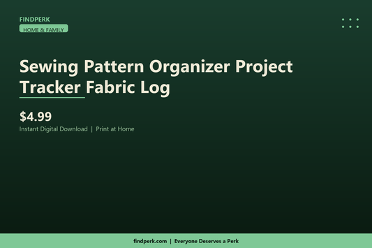 Sewing Pattern Organizer Project Tracker Fabric Log