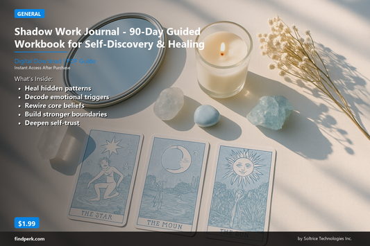 Shadow Work Journal - 90-Day Guided Workbook for Self-Discovery & Healing