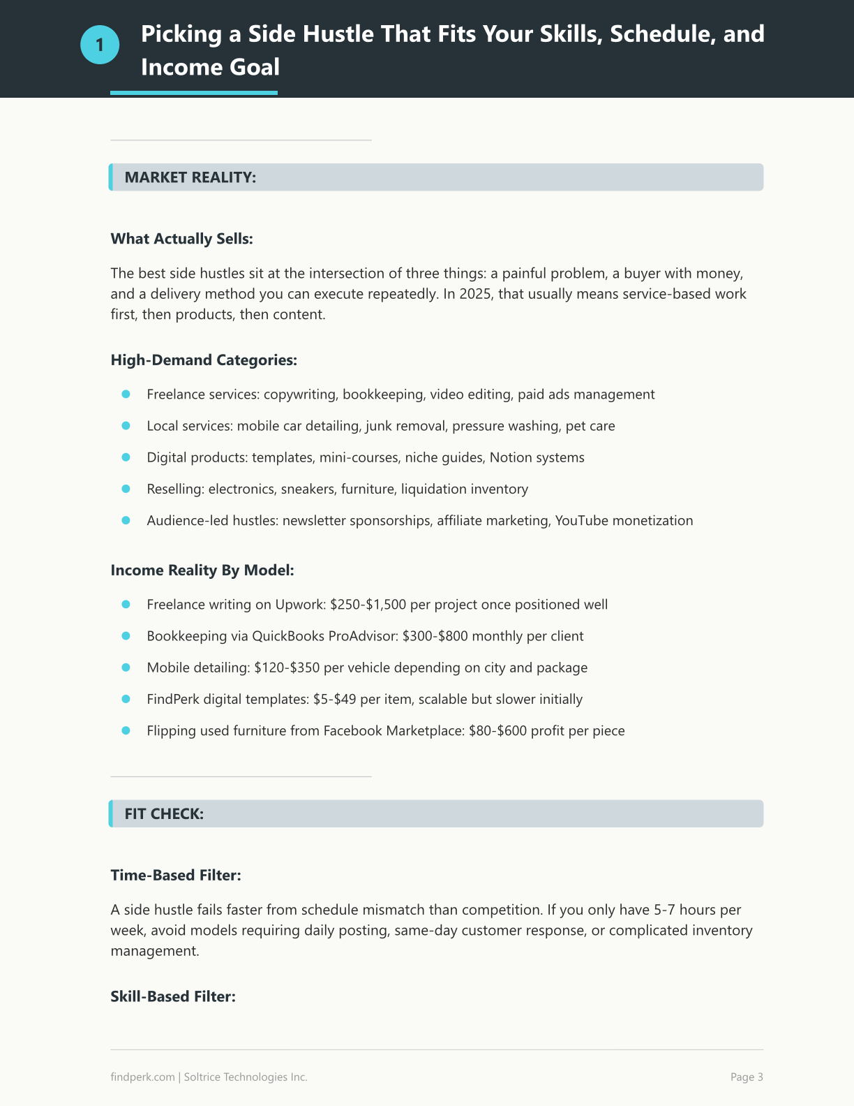 Side Hustle Cheat Sheet