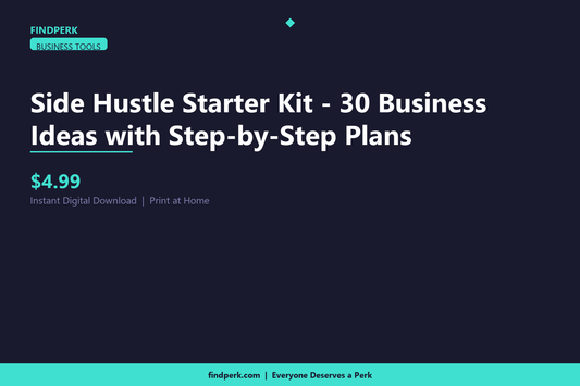 Side Hustle Starter Kit - 30 Business Ideas with Step-by-Step Plans