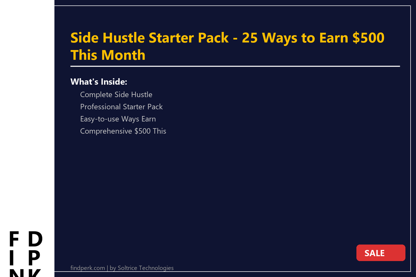 Side Hustle Starter Pack - 25 Ways to Earn $500 This Month