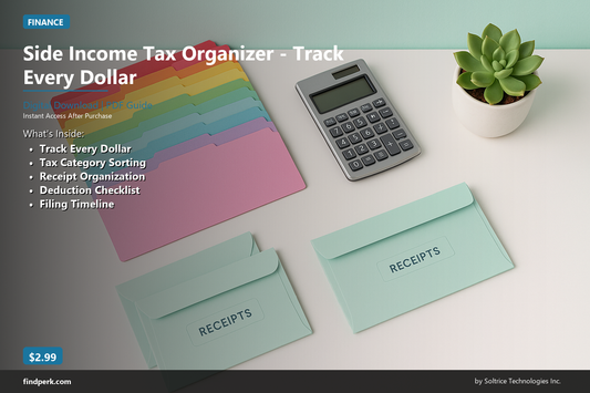 Side Income Tax Organizer — Track Every Dollar