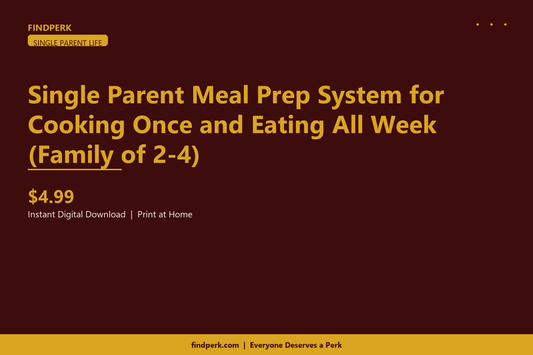 Single Parent Meal Prep System for Cooking Once and Eating All Week (Family of 2-4)