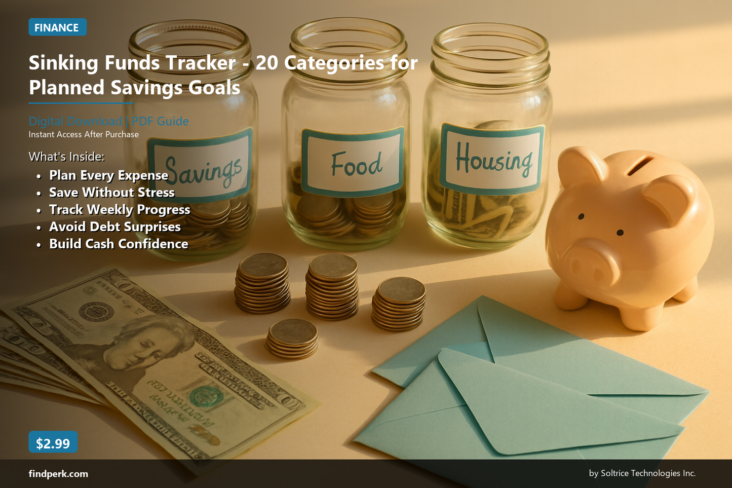 Sinking Funds Tracker - 20 Categories for Planned Savings Goals