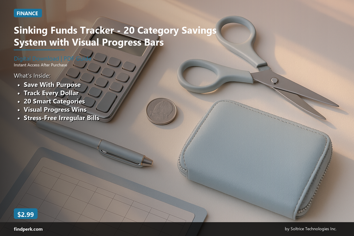Sinking Funds Tracker - 20 Category Savings System with Visual Progress Bars