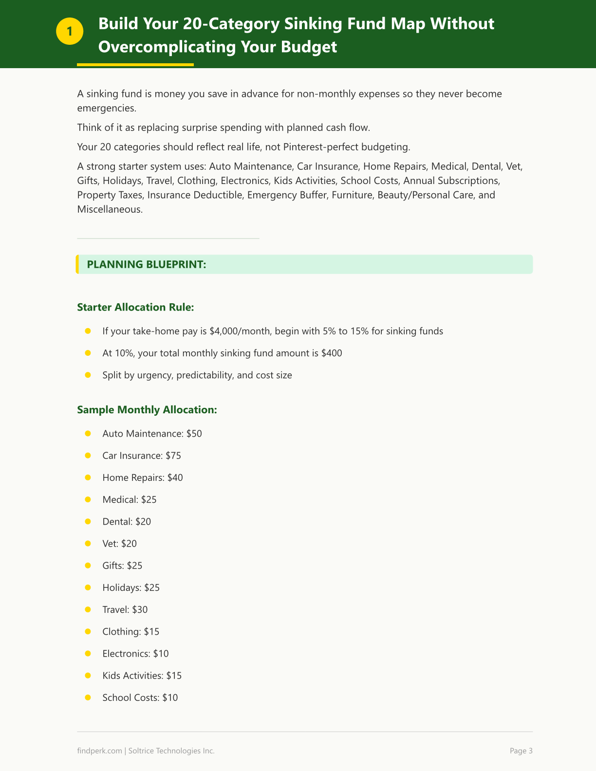Sinking Funds Tracker - 20 Category Savings System with Visual Progress Bars