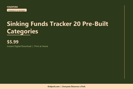 Sinking Funds Tracker 20 Pre-Built Categories