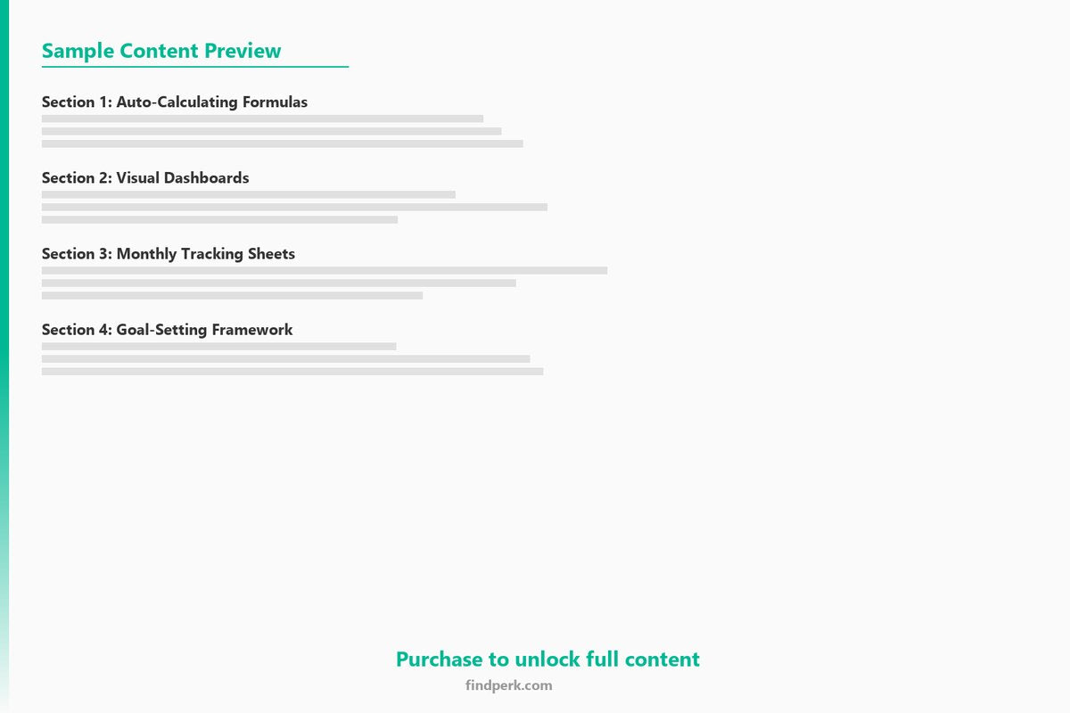 Sinking Funds Tracker 20 Pre-Built Categories - Content Preview