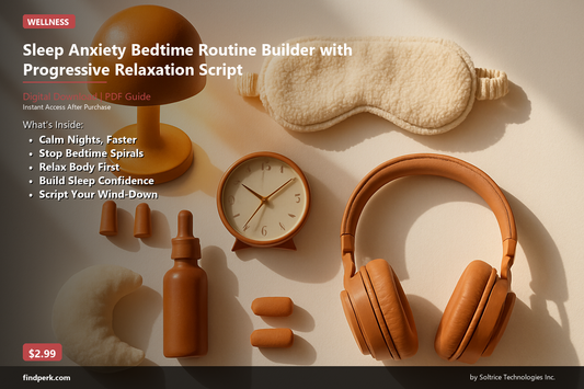 Sleep Anxiety Bedtime Routine Builder with Progressive Relaxation Script