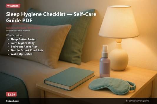 Sleep Hygiene Checklist — Self-Care Guide PDF