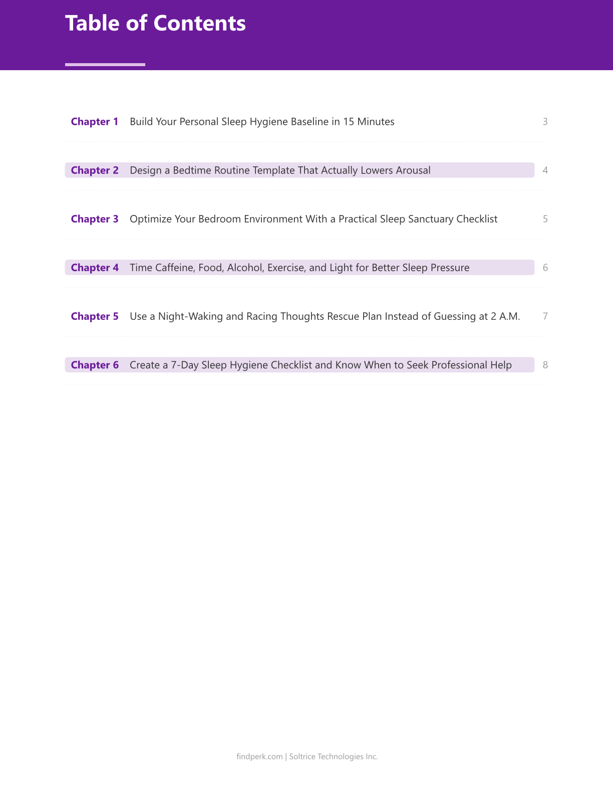 Sleep Hygiene Checklist — Self-Care Guide PDF