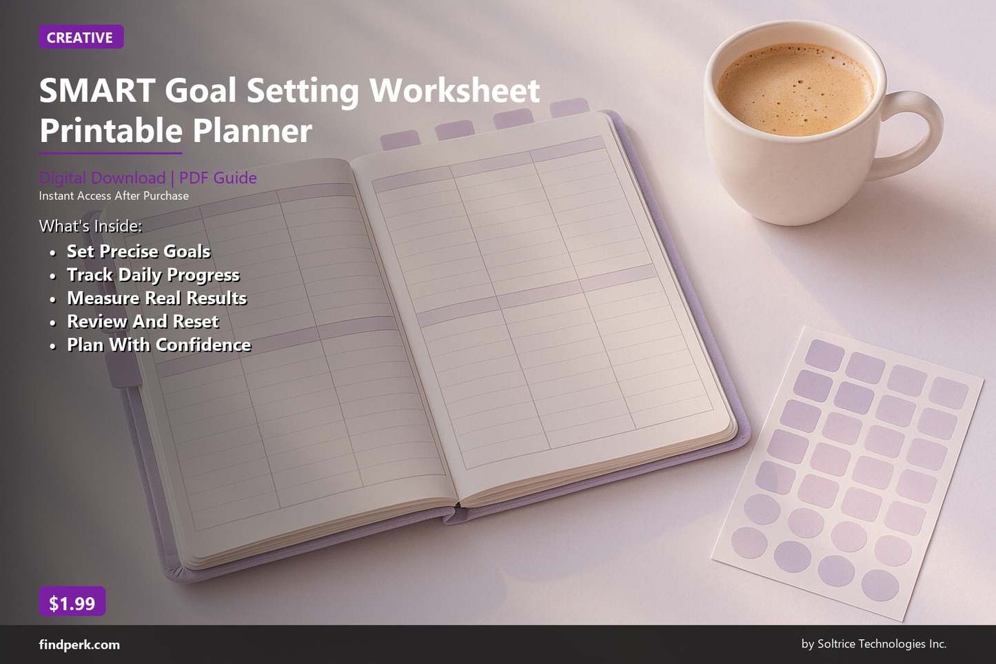 SMART Goal Setting Worksheet Printable Planner