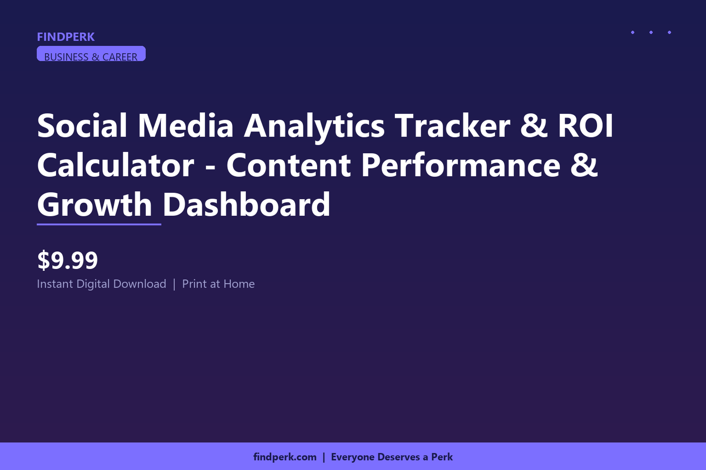 Social Media Analytics Tracker & ROI Calculator - Content Performance & Growth Dashboard