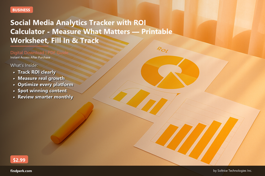 Social Media Analytics Tracker with ROI Calculator - Measure What Matters — Printable Worksheet, Fill In & Track