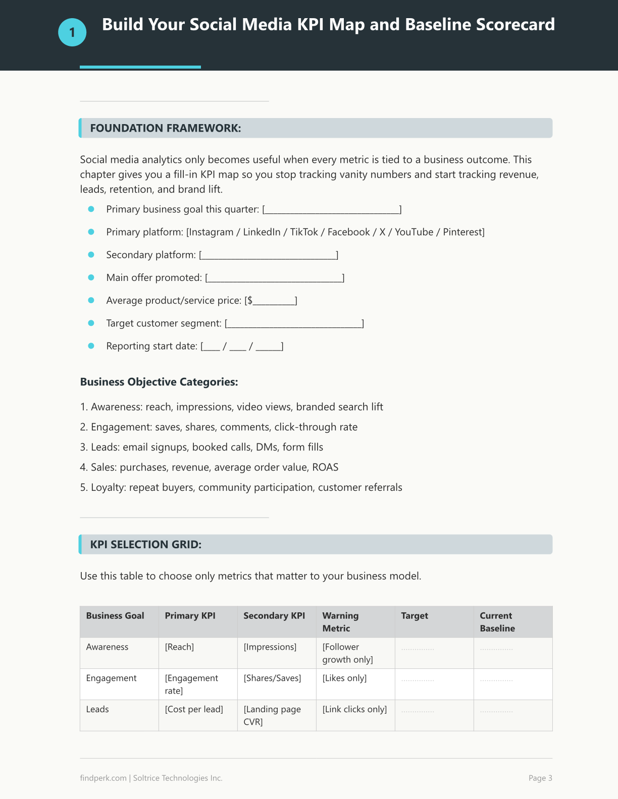Social Media Analytics Tracker with ROI Calculator - Measure What Matters — Printable Worksheet, Fill In & Track