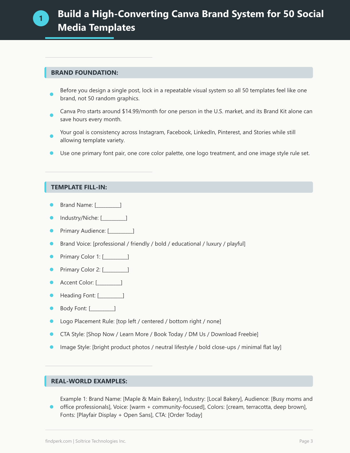 Social Media Content Kit - 50 Canva Templates for Small Business