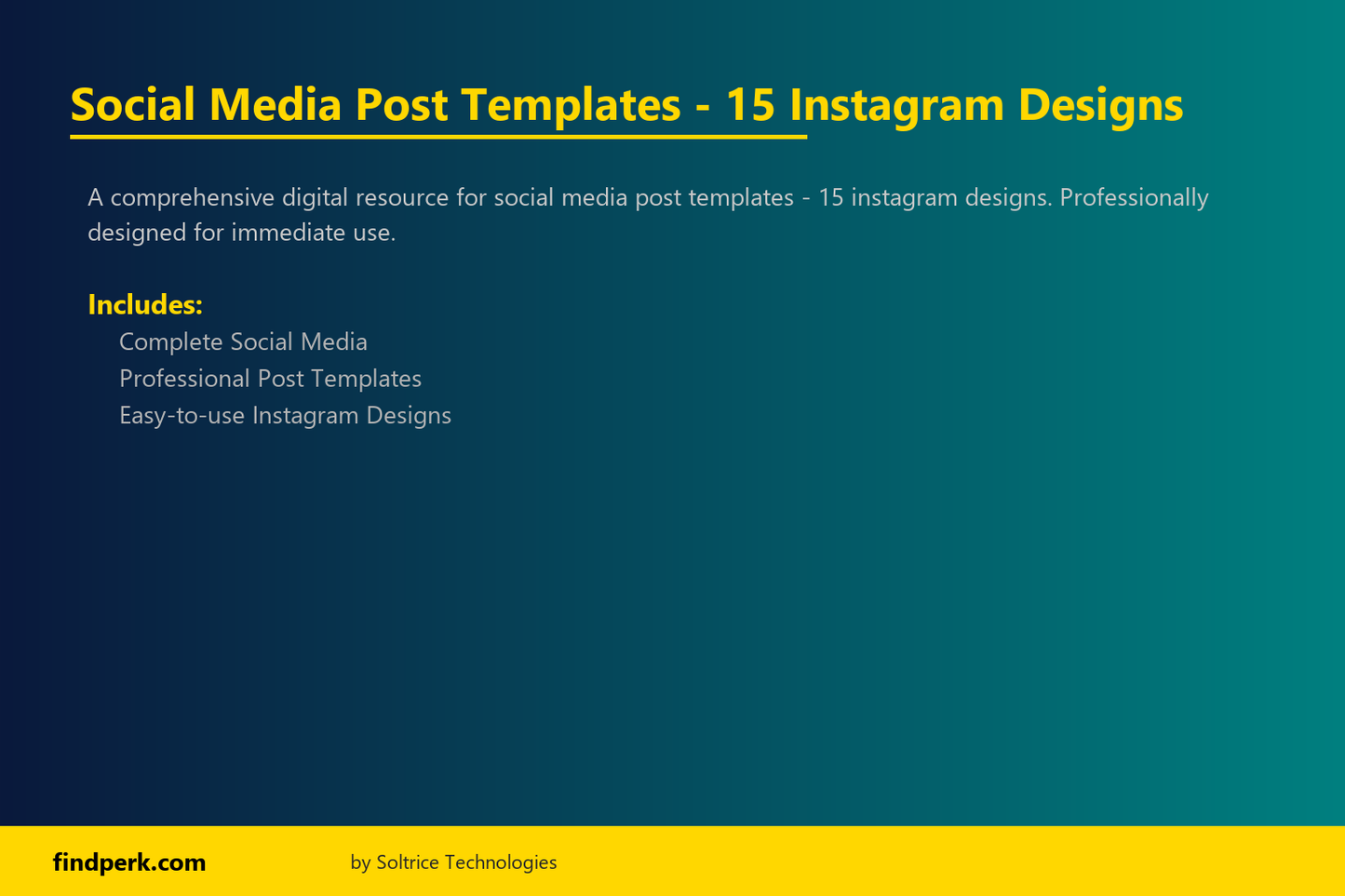 Social Media Post Templates - 15 Instagram Designs