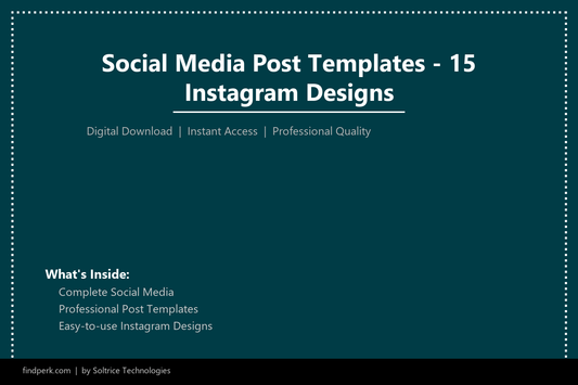 Social Media Post Templates - 15 Instagram Designs