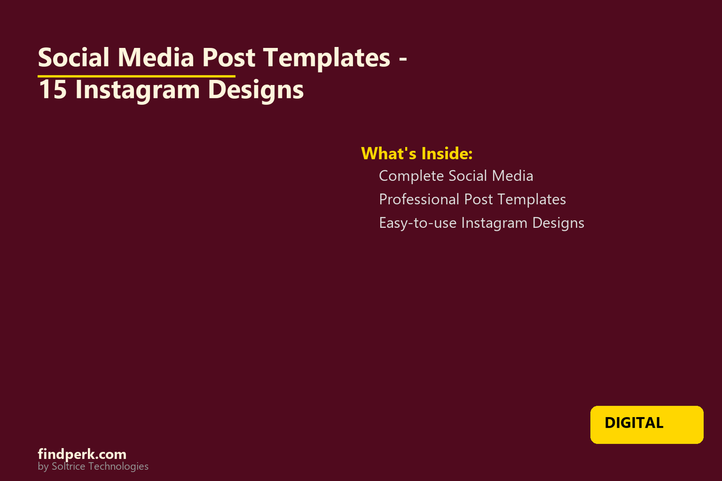 Social Media Post Templates - 15 Instagram Designs