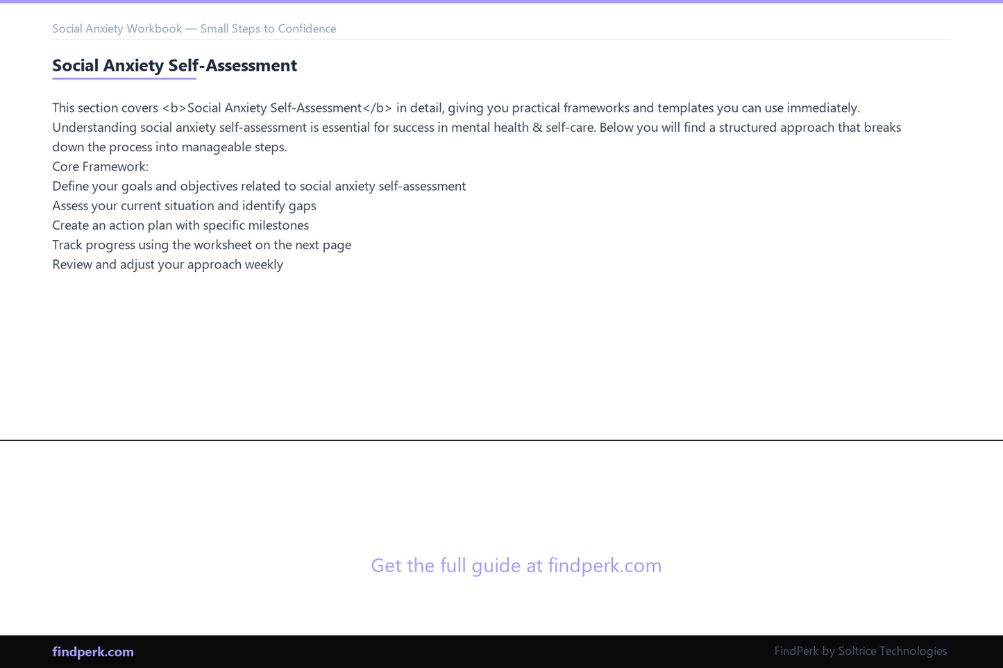 Social Anxiety Workbook — Small Steps to Confidence