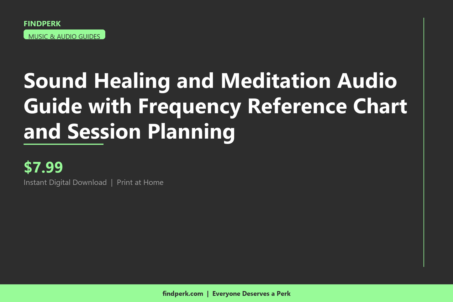Sound Healing and Meditation Audio Guide with Frequency Reference Chart and Session Planning
