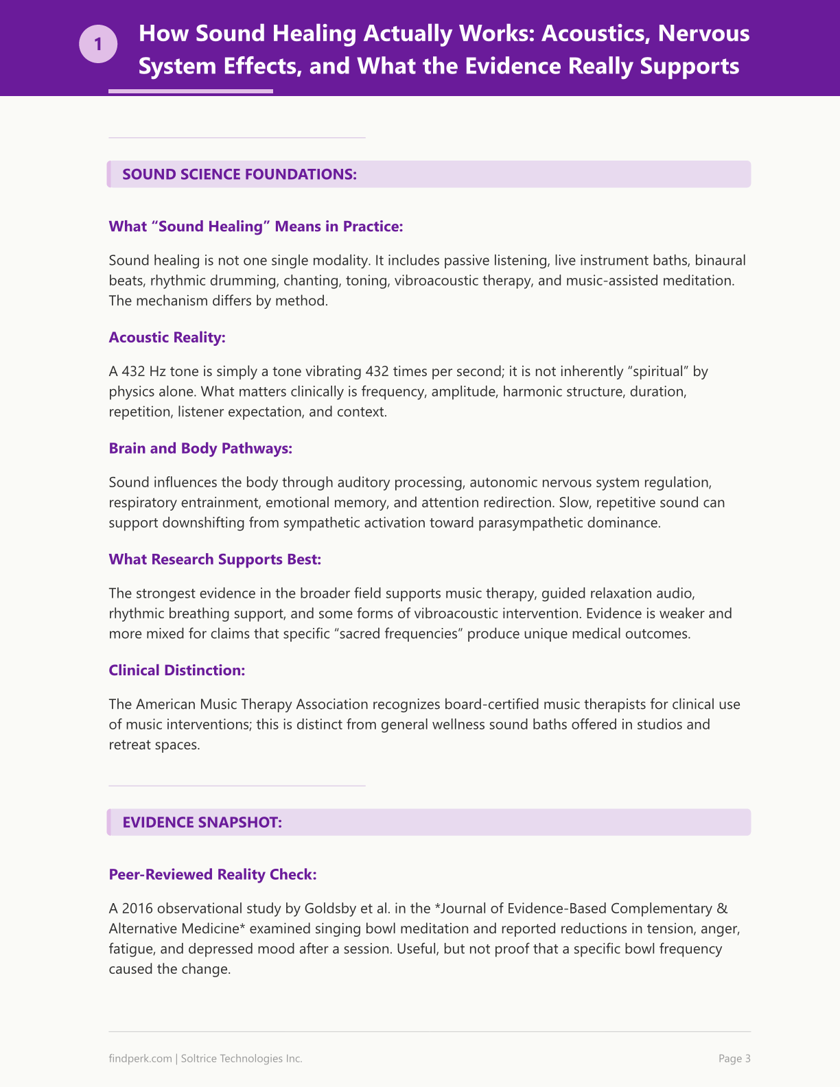Sound Healing and Meditation Audio Guide with Frequency Reference Chart and Session Planning