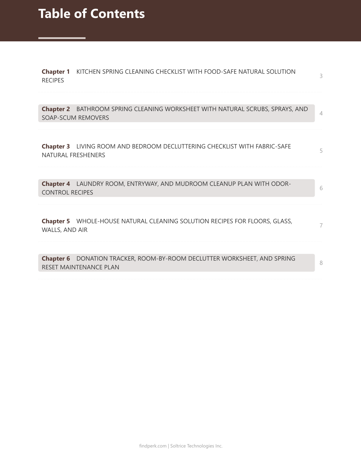 Spring Cleaning Whole-House Checklist with Natural Solution Recipes and Donation Tracker — Printable Worksheet, Fill In & Track