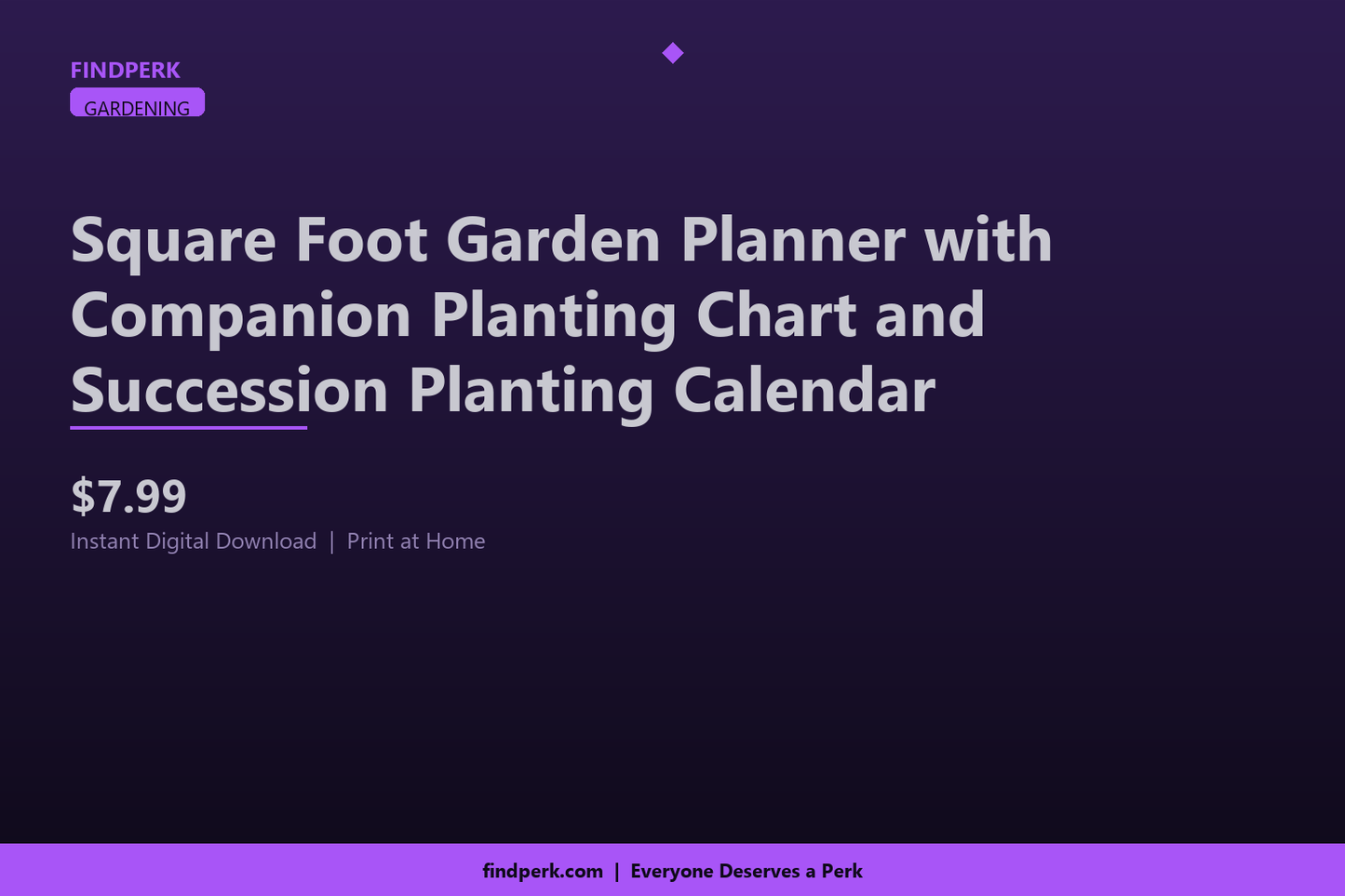 Square Foot Garden Planner with Companion Planting Chart and Succession Planting Calendar