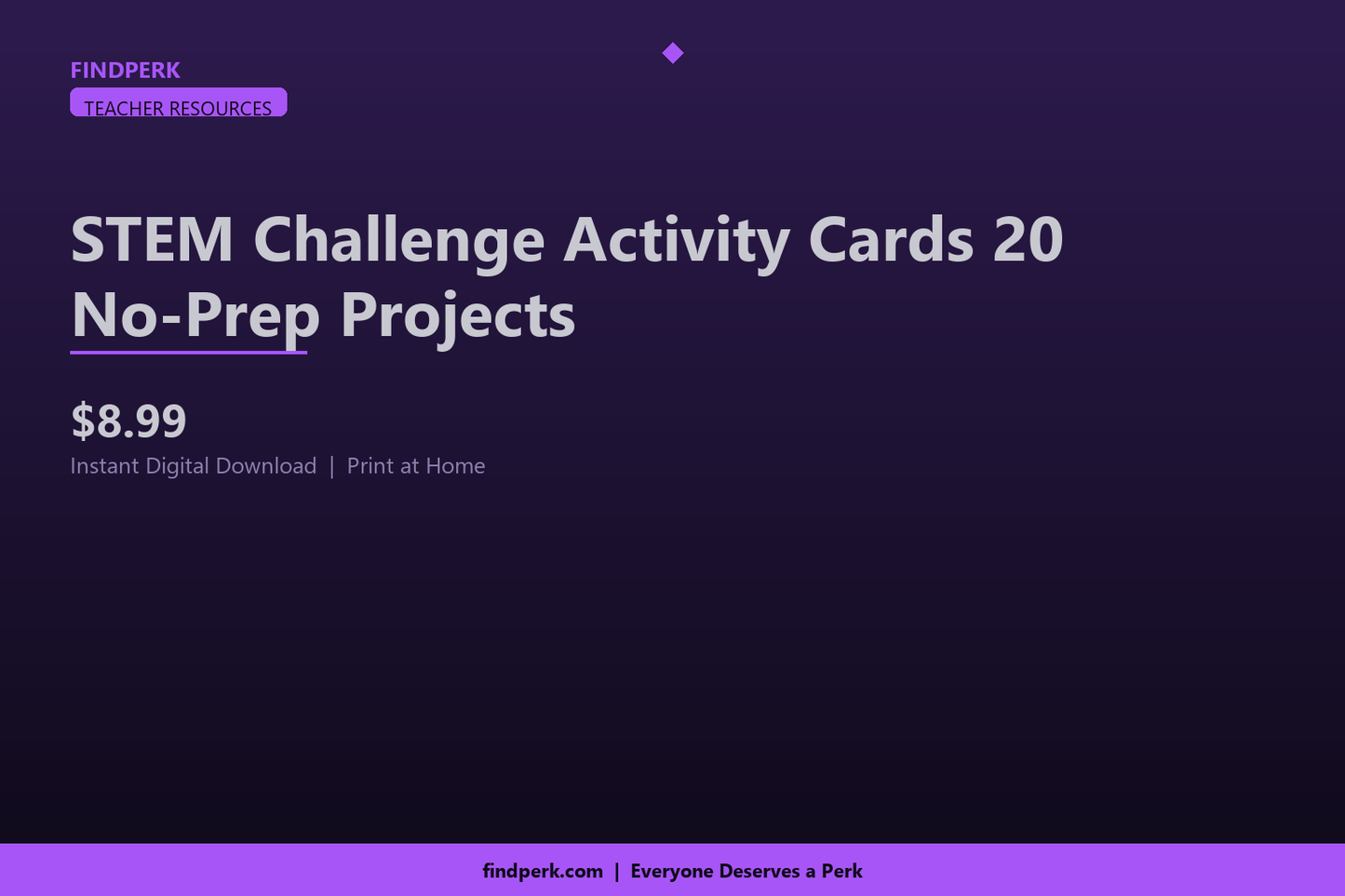 STEM Challenge Activity Cards 20 No-Prep Projects
