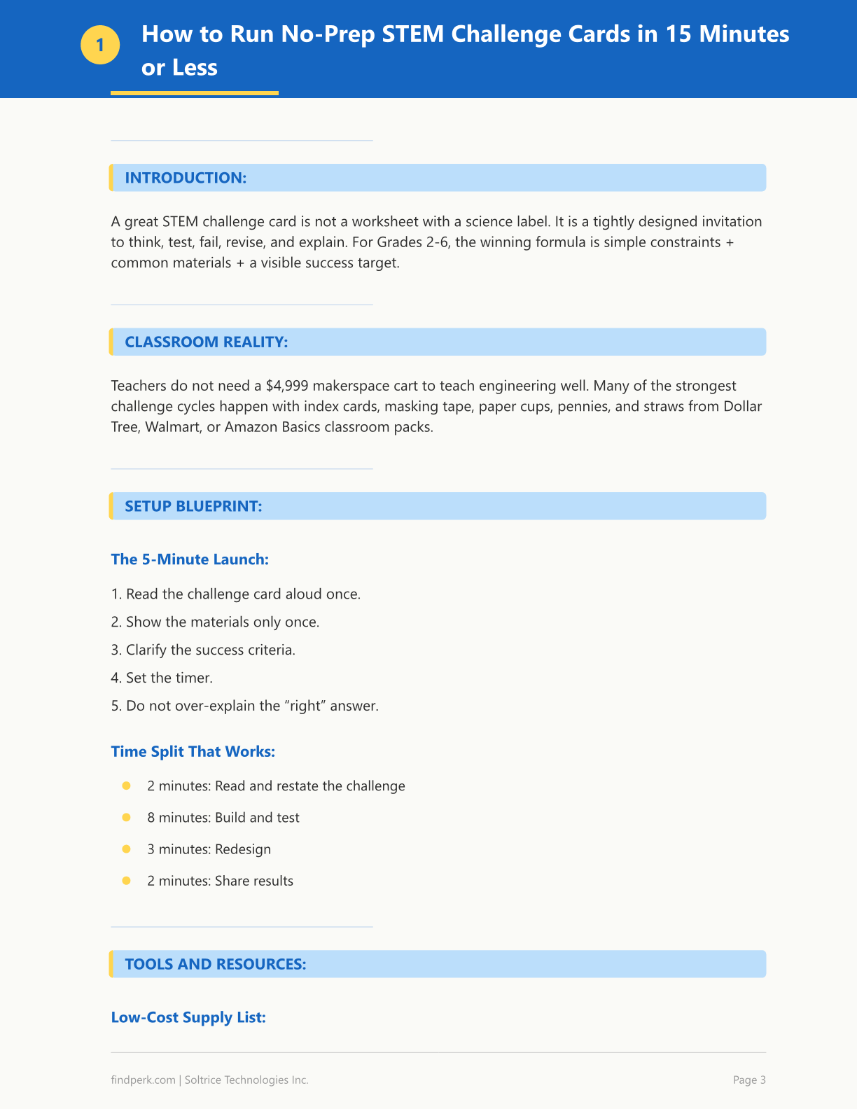 STEM Challenge Cards - 30 No-Prep Engineering Activities for Grades 2-6