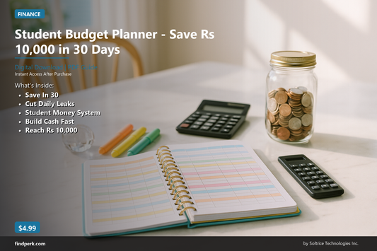 Student Budget Planner - Save Rs 10,000 in 30 Days