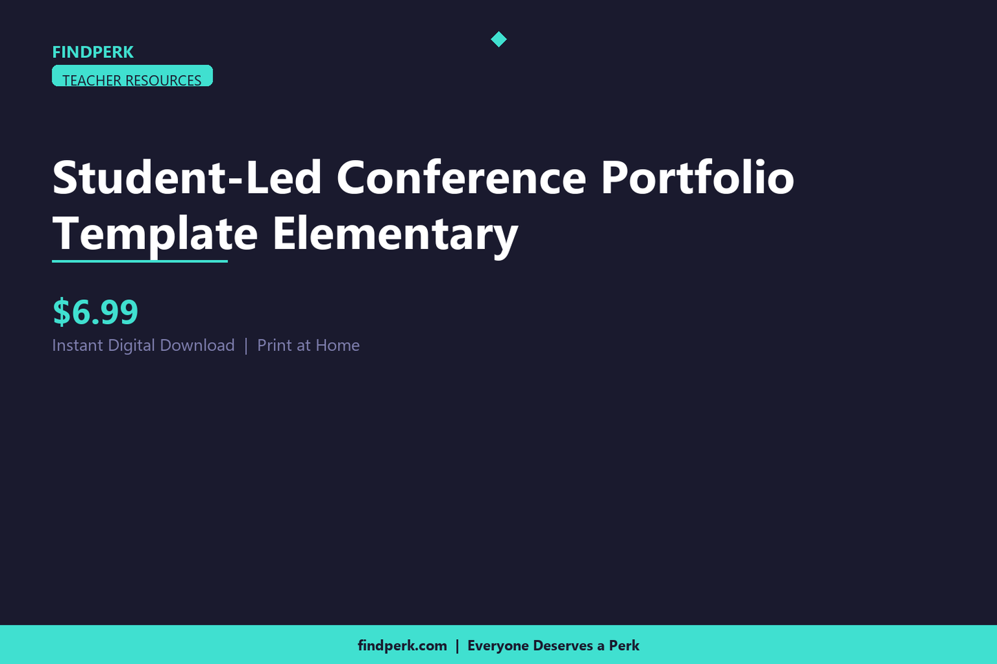Student-Led Conference Portfolio Template Elementary