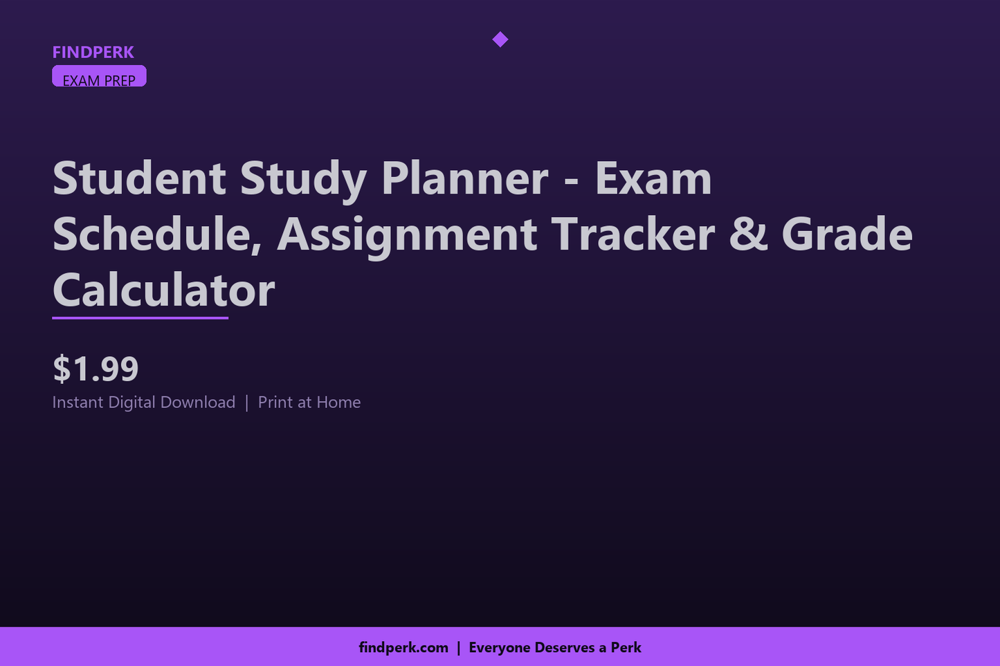 Student Study Planner - Exam Schedule, Assignment Tracker & Grade Calculator